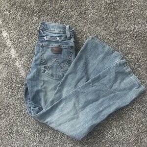 Wrangler Retro Jeans Womens 10 Blue Relaxed Bootcut Denim Stretch Mid Rise